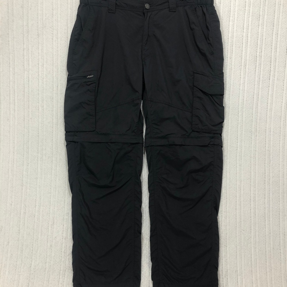 Columbia Mens 36x30 Silver Ridge Convertible Cargo Hiking Pants Black XM0102